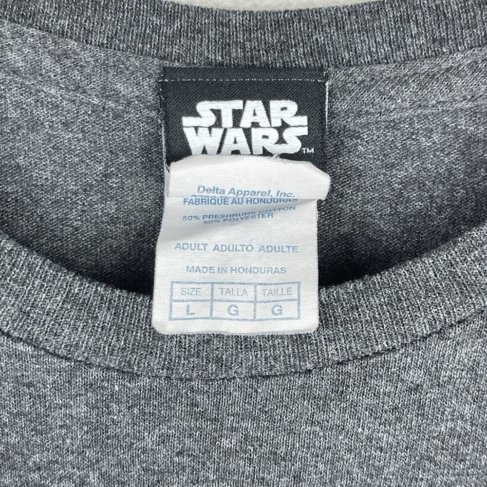 Vintage Star Wars Explosion Darth Vader Mens L Grey T Shirt Delta Pro Weight Y2K - Picture 4 of 10